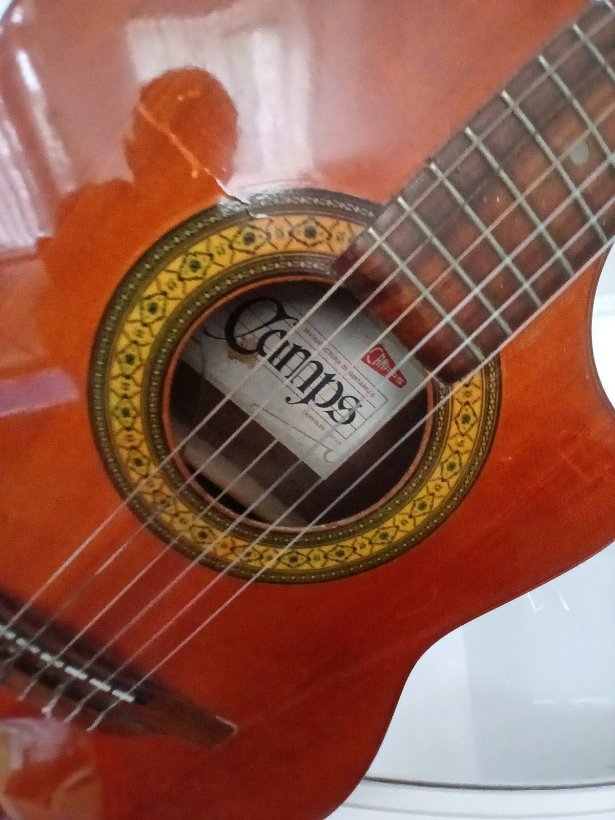 Camps Klassieke/Spaanse gitaar met element, Muziek en Instrumenten, Snaarinstrumenten | Gitaren | Akoestisch, Ophalen of Verzenden