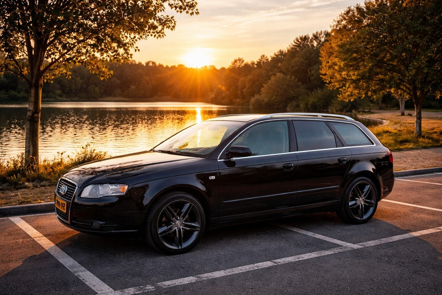 Audi A4 2.0 96KW Avant AUT 2005 Zwart, Auto's, Audi, Particulier, A4, ABS, Airbags, Airconditioning, Alarm, Automatische klimaatregeling