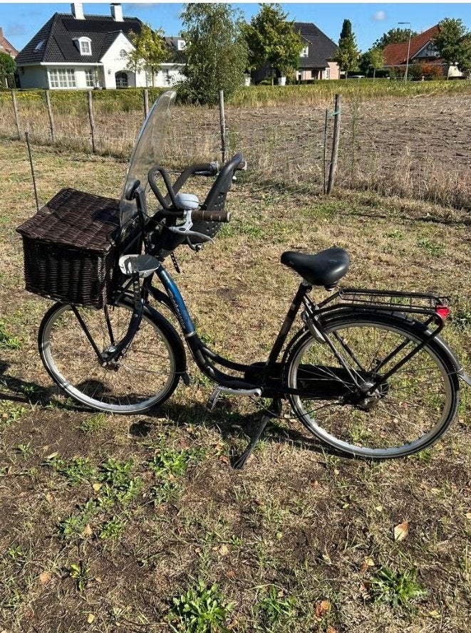 Dames/mama fiets met kinderzitje en opbergmand, Ophalen of Verzenden, Gebruikt