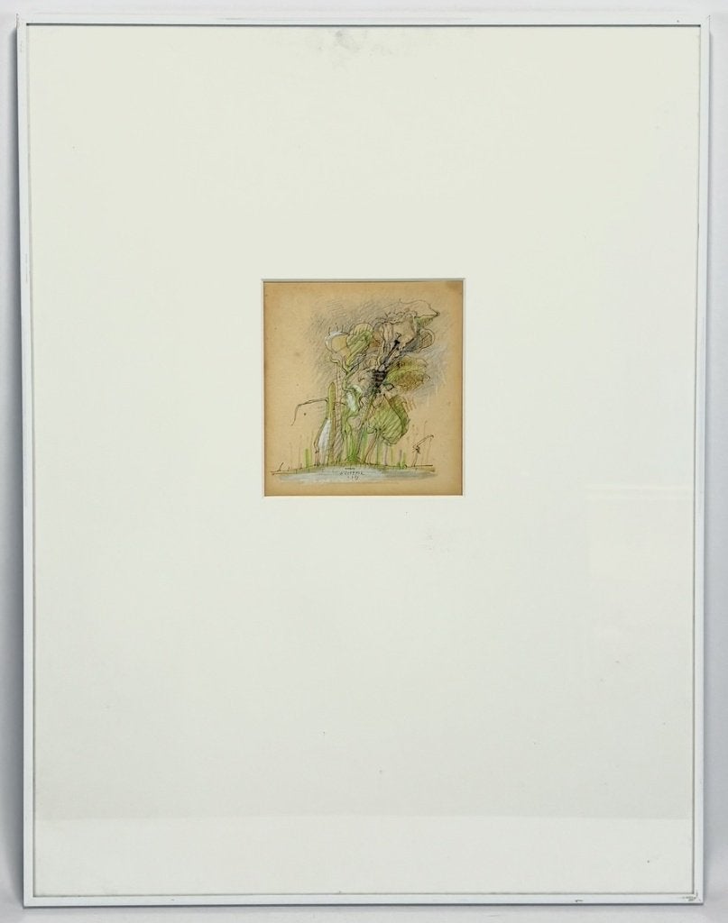 510. Tekening, Co Westerik – botanische studie, 1969, Antiek en Kunst, Kunst | Tekeningen en Foto's, Ophalen, Tekening, Gemengde techniek