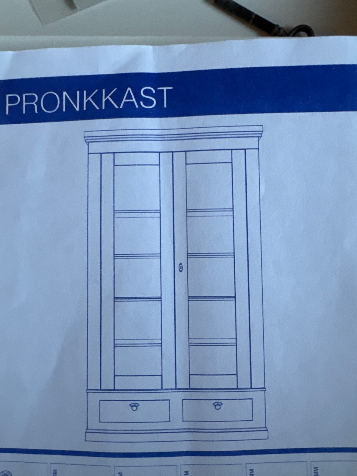 Gebruikte Pronkkast Lades en Deuren - grijs (merk: Eekhoorn), Huis en Inrichting, Ophalen, Gebruikt, 100 tot 150 cm, 200 cm of meer
