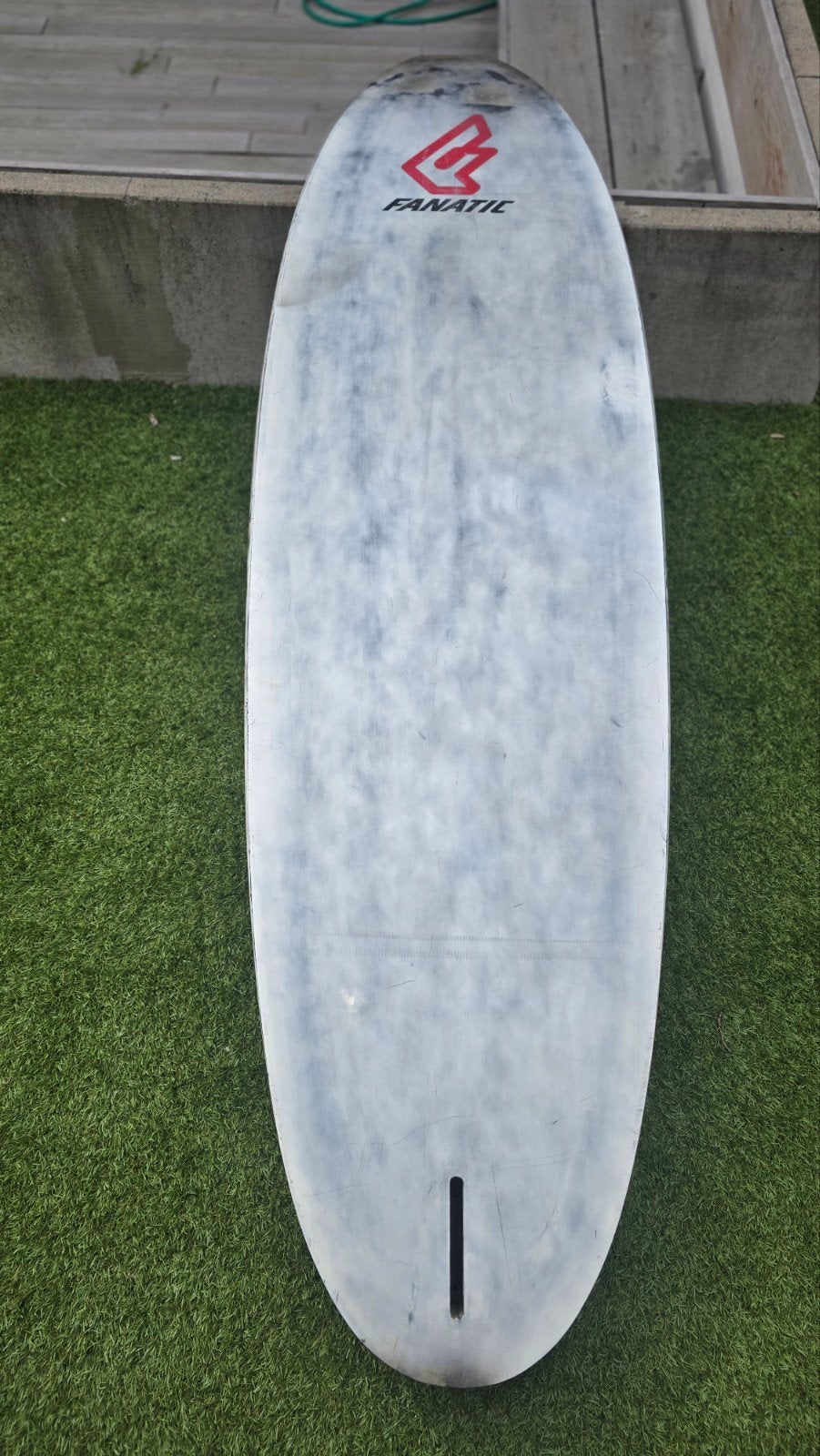 Fanatic Falcon Slalom 105 + F2 Stoke+Warp 6.2 /7.7106, Watersport en Boten, Ophalen, Gebruikt, Minder dan 250 cm, Deelbare mast