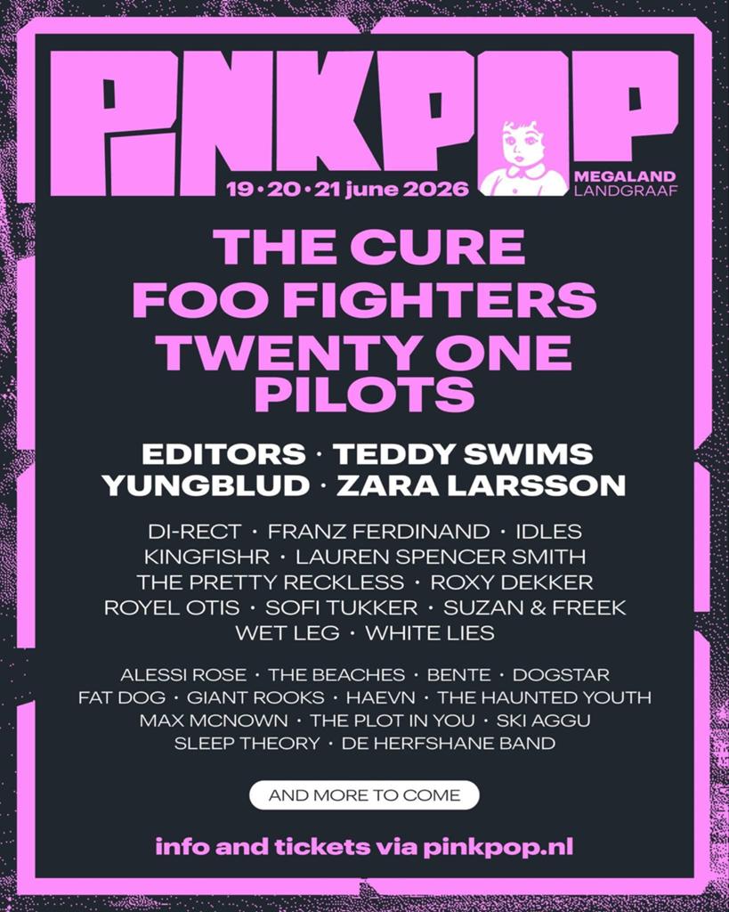 2x weekendticket Pinkpop 2026 (prijs per stuk), Twee personen, Juni
