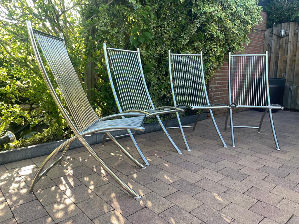 Gardinox tuinstoelen 4 of 6 stuks RVS, Tuin en Terras, Tuinstoelen, Ophalen, Rvs