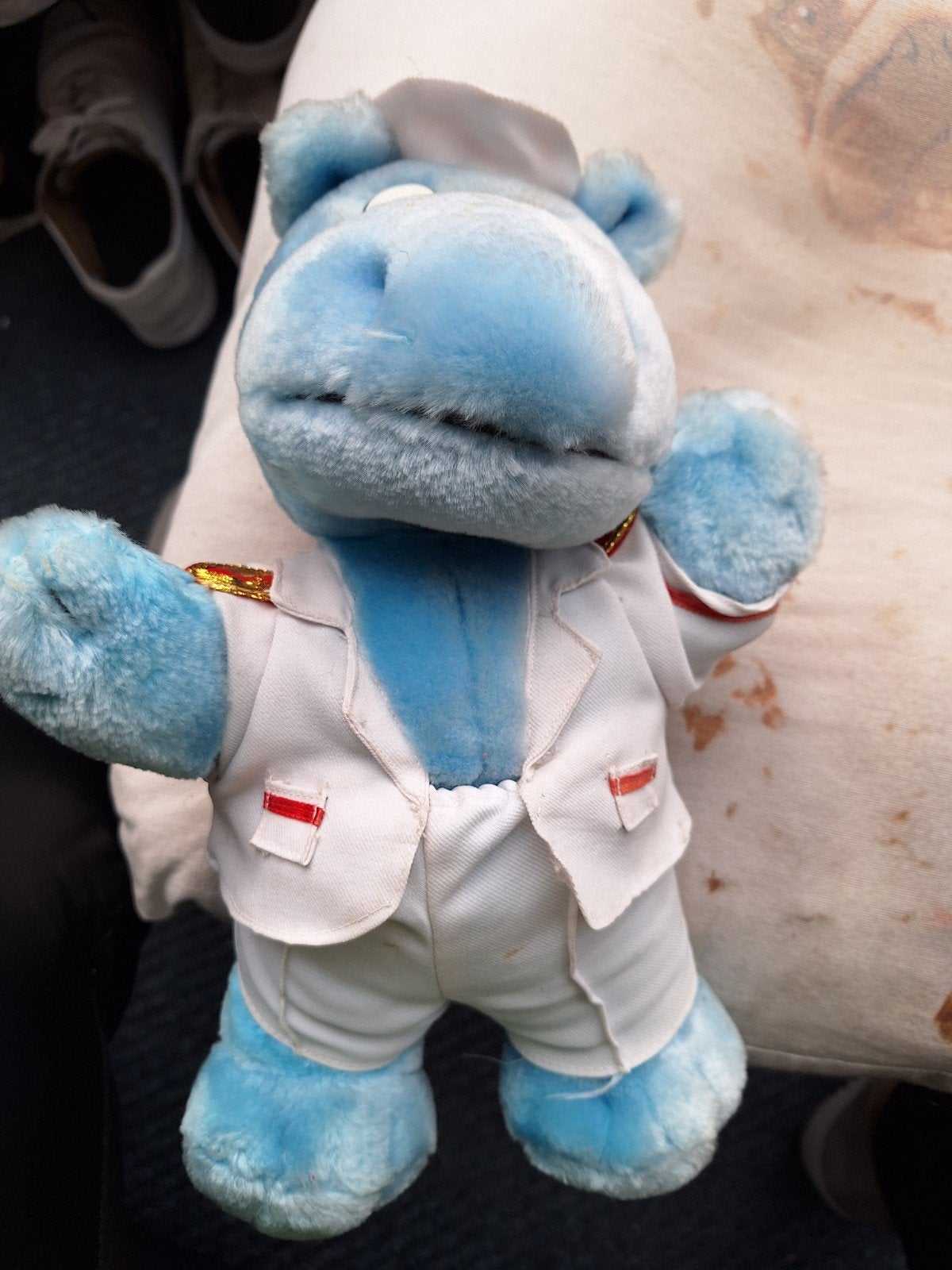 Hippo Rudolf Schaffer Nijlpaard Knuffel - Matrozenpak, Kinderen en Baby's, Gebruikt, Overige merken, Overige typen, Blauw