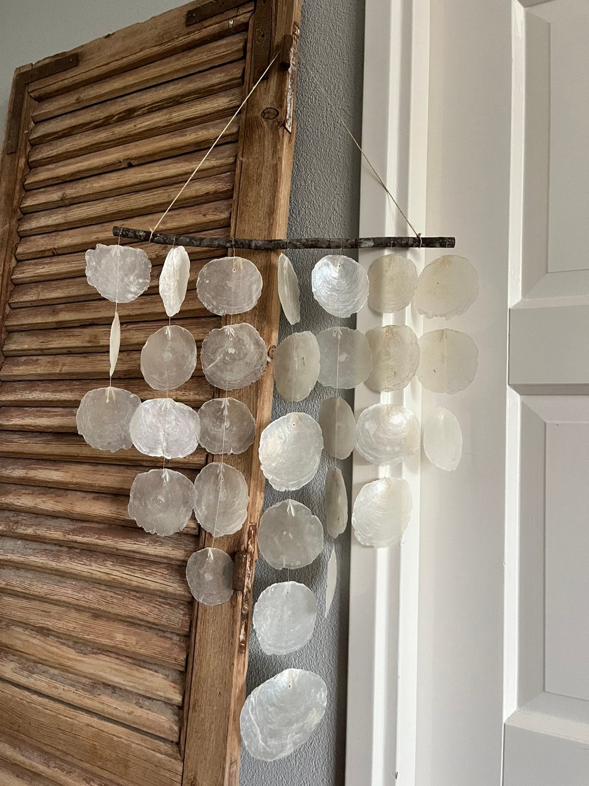 Ibiza stijl Capiz schelpen hanger, Ophalen of Verzenden