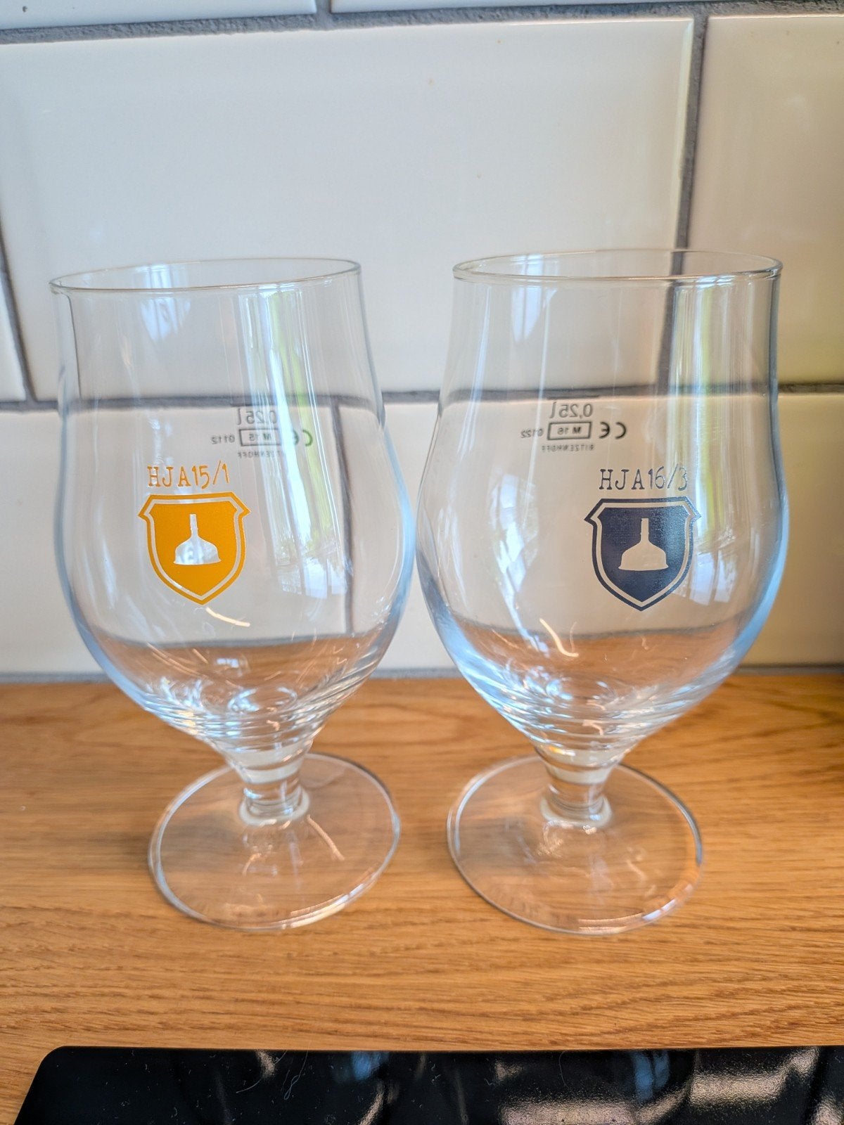 2 zeldzame Hertog Jan Ongekend glazen, Verzamelen, Biermerken, Ophalen of Verzenden, Zo goed als nieuw, Glas of Glazen, Hertog Jan
