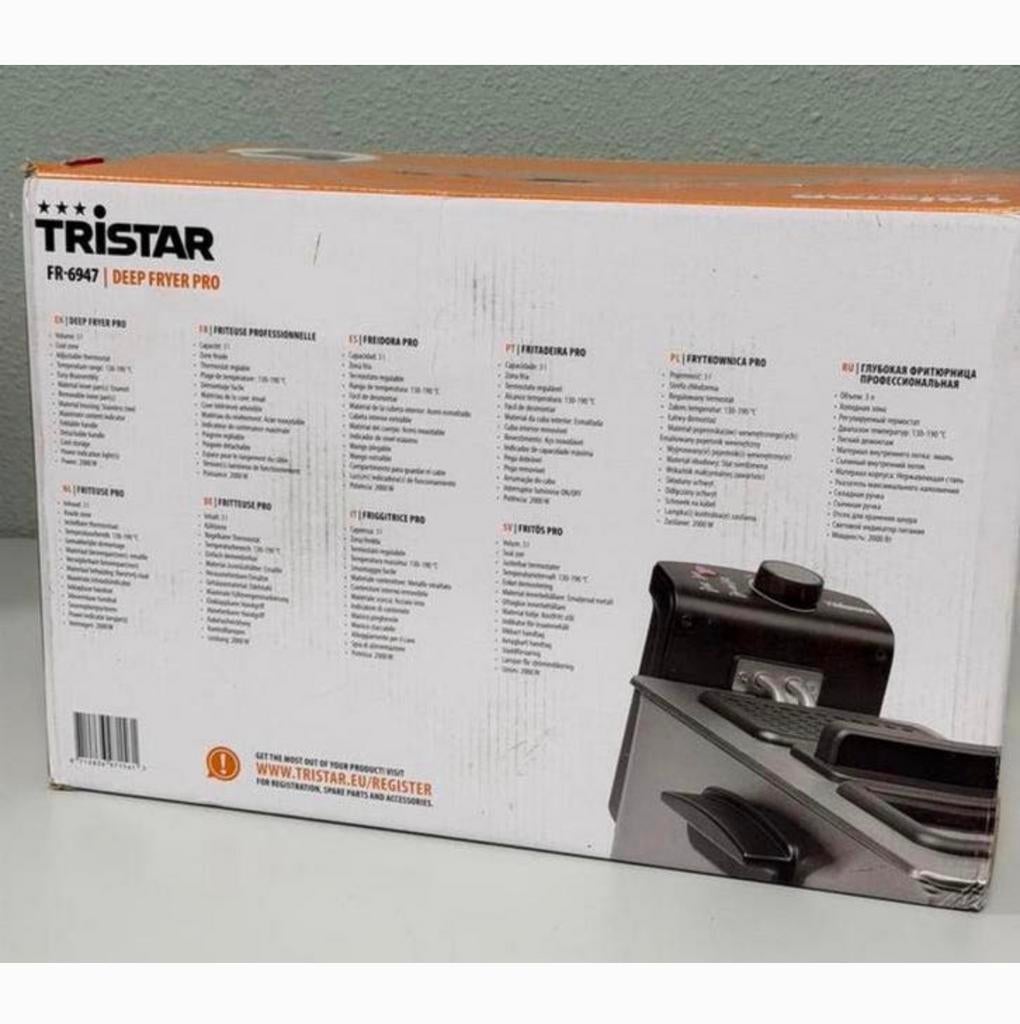 Tristar FR-6947 Deep Fryer PRO NIEUW Frietpan Frituurpan 3L, Uitneembare binnenpan, Nieuw, 3 tot 4 liter, Ophalen of Verzenden