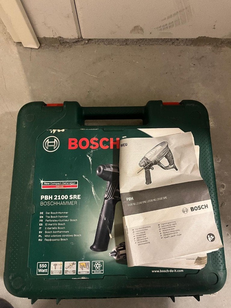 Bosch PBH 2100 SRE boorhamer in koffer, Doe-het-zelf en Verbouw, Gereedschap | Boormachines, Ophalen of Verzenden, Gebruikt, Boor- en/of Breekhamer