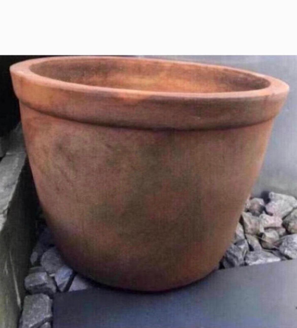 Oud Hollandse Terracotta Bloempot - 51cm, Vorstbestendig, Gebruikt, 40 cm of meer, Rond, Ophalen of Verzenden