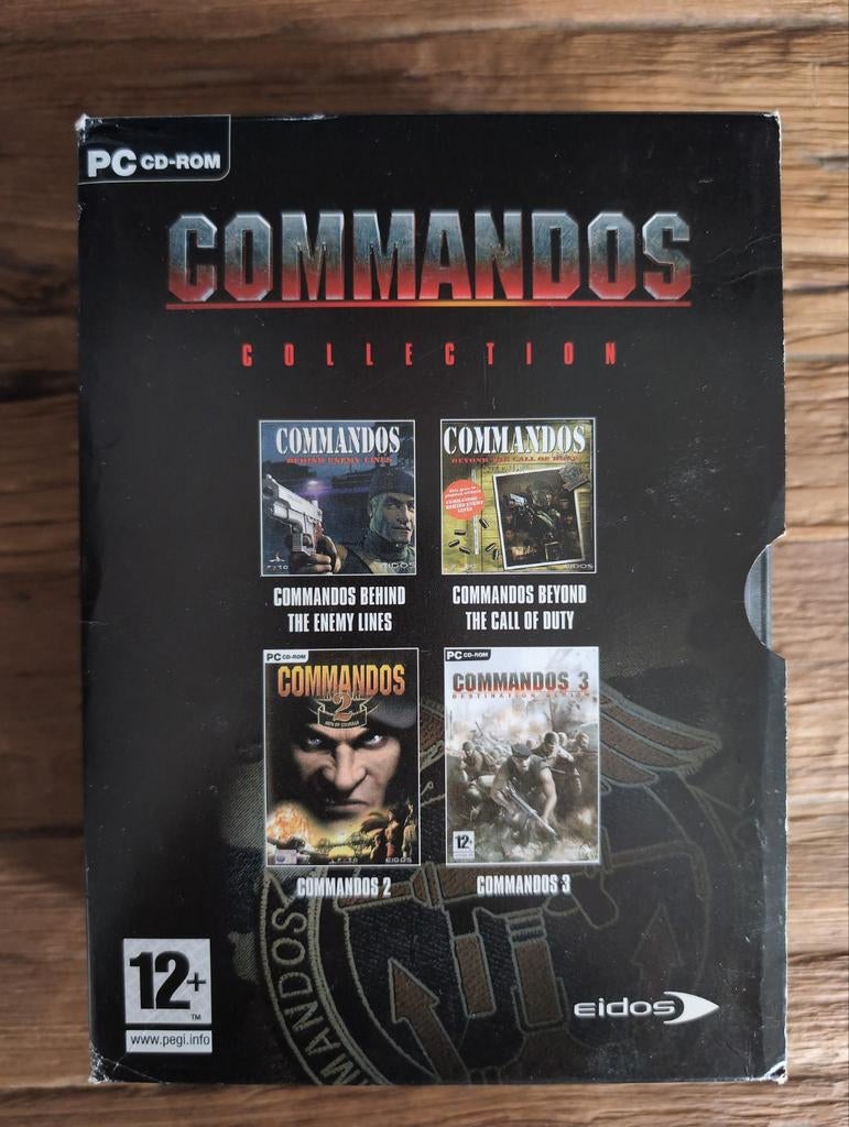 Commando's Collectie PC CD-ROM - 4 games in 1 box, Spelcomputers en Games, Games | Pc, Gebruikt, Strategie en Constructie, 1 speler