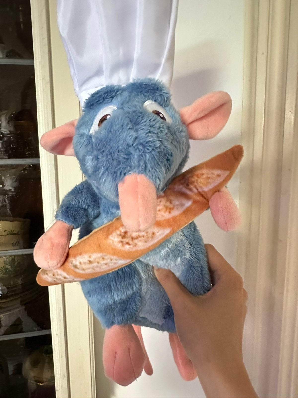 Disney Ratatouille Remy Knuffel met Baguette & Koksmuts, Mannelijk, Dwergpapegaai of Agapornis