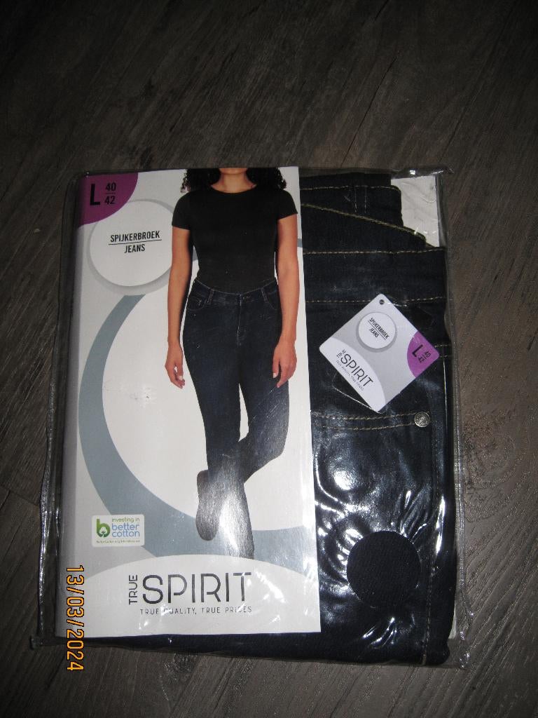 *** NIEUW *** True Spirit donkerblauwe spijkerbroek maat L, Kleding | Dames, Spijkerbroeken en Jeans, Blauw, Nieuw, Ophalen of Verzenden