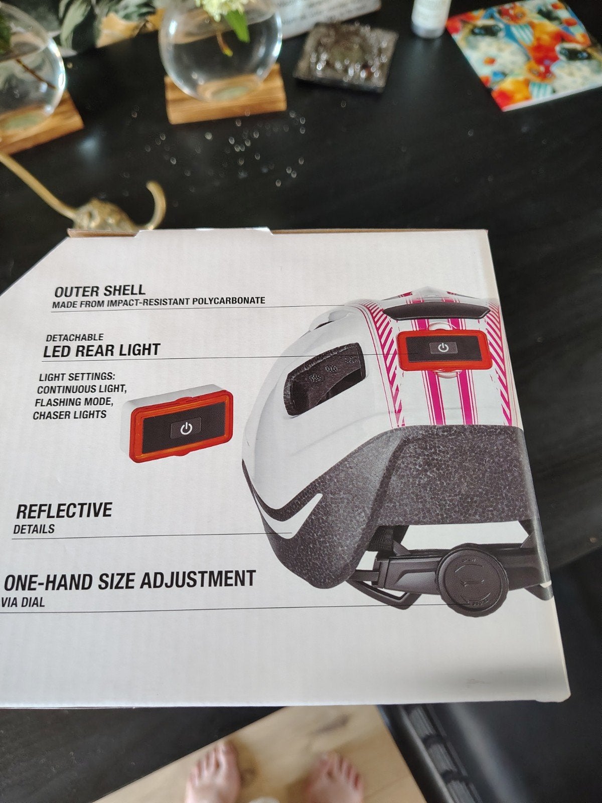 Crivit Fietshelm Wit/Roze met LED-achterlicht - Maat S/M, S, Meisje, Nieuw, Ophalen of Verzenden
