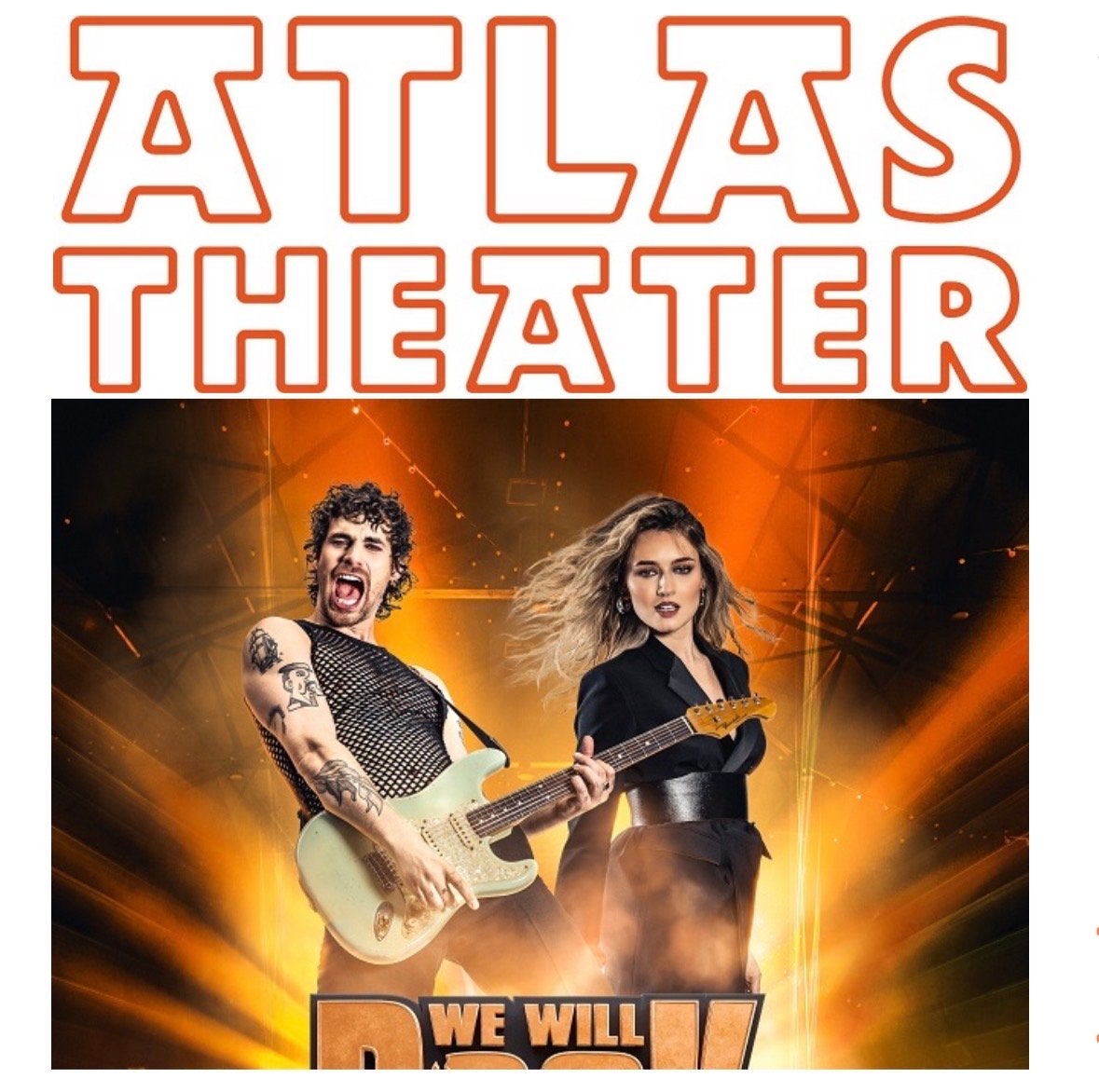 2 kaarten We will rock you the musical in Atlas Theater, Twee personen, Juni