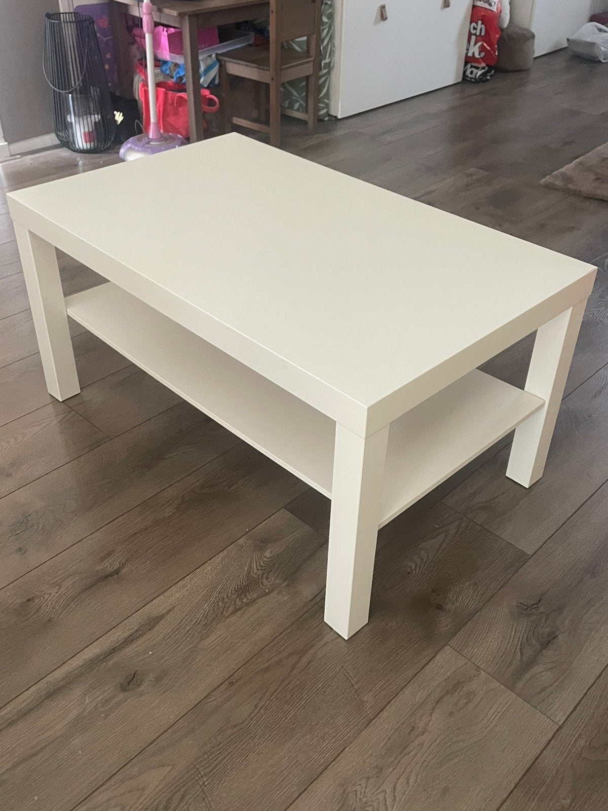 witte IKEA LACK-bijzettafel, Ophalen, Gebruikt, Vierkant, 50 tot 100 cm