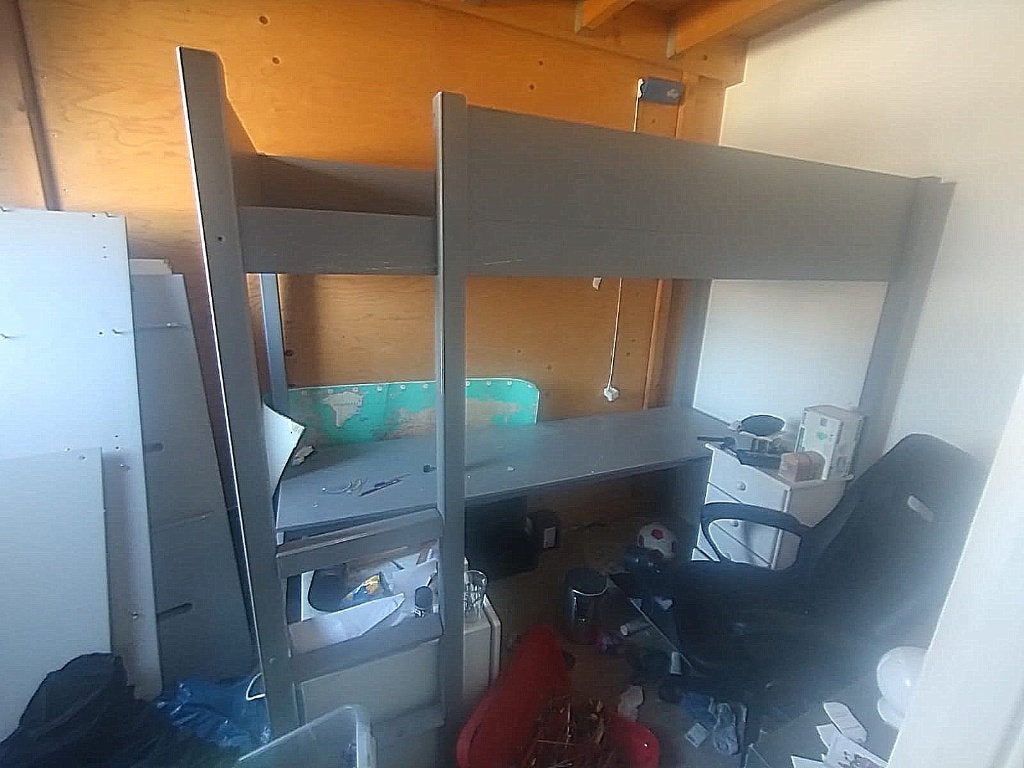 NOUS Kids hoogslaper incl. bureau Charlie (90x200 cm), Ophalen, Gebruikt, Hoogslaper