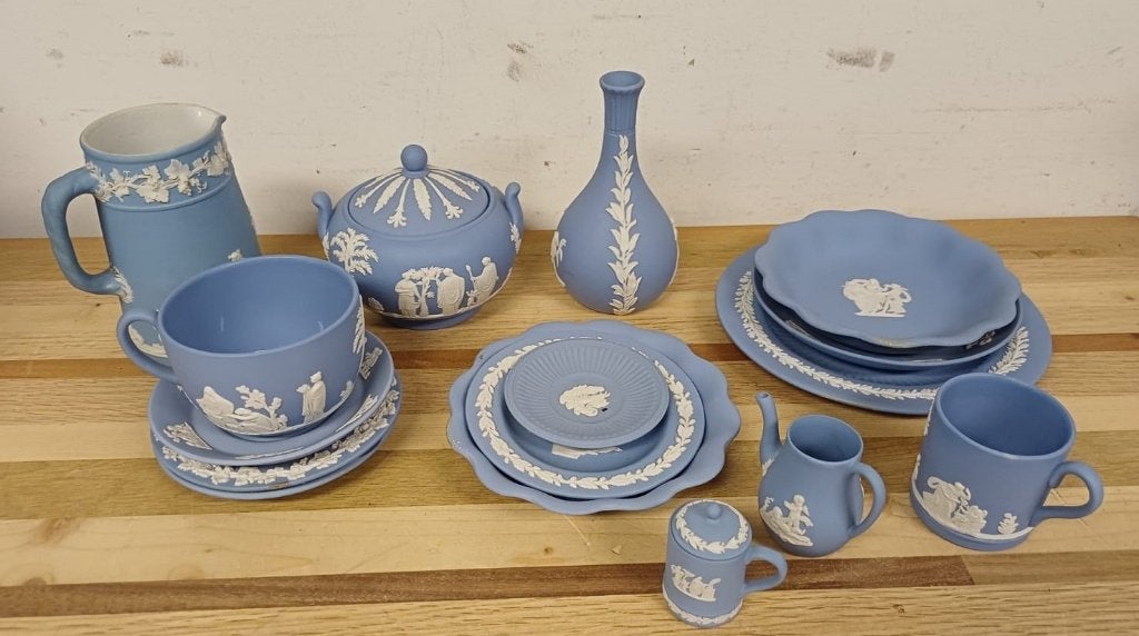 Wedgwood Jasperware servies - 14 delig, Ophalen of Verzenden