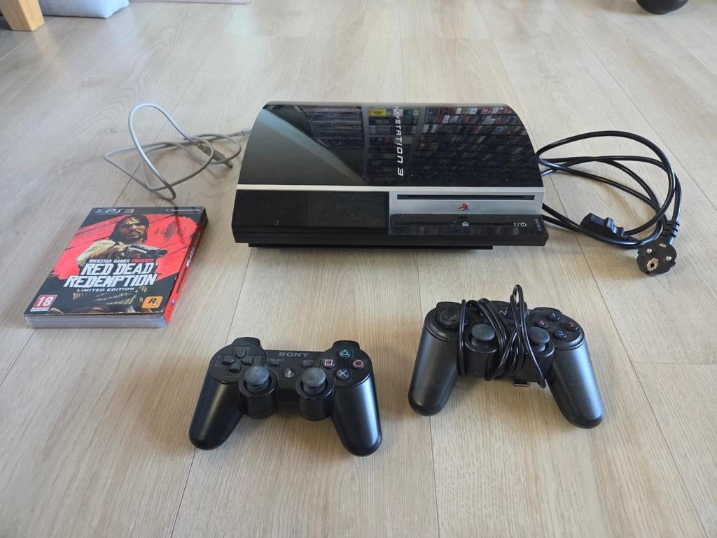 Playstation 3 - Phat 40gb (met Controllers), Spelcomputers en Games, Met games, 40 GB, Phat, Met 2 controllers