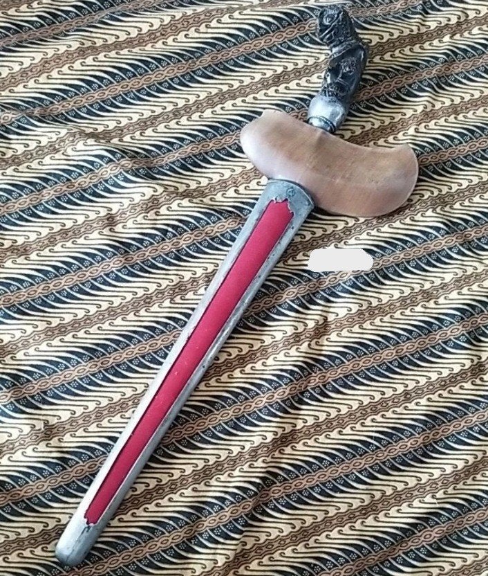 Antieke Keris Tilam Sari Ngulit Semangka Trembalo Hout KAD78, Verzenden, Overige materialen, Indonesië, Meerkleurig