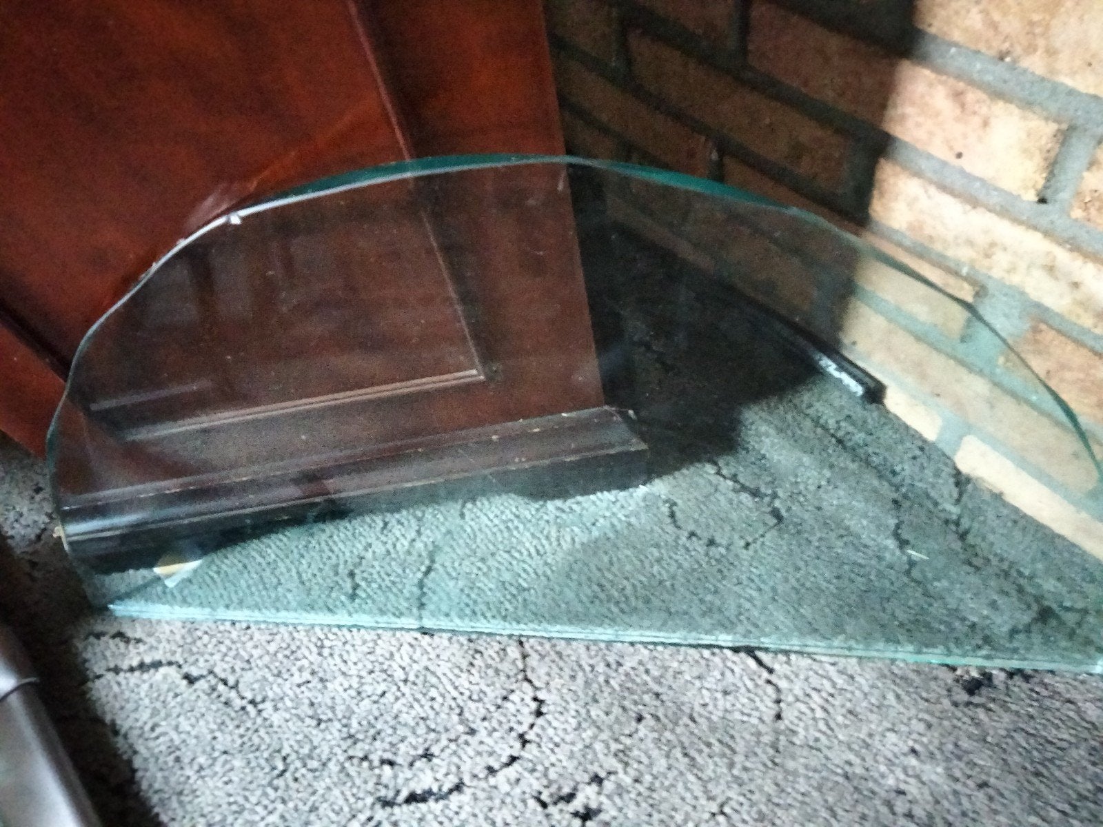dikke halve glasplaat, Doe-het-zelf en Verbouw, Ophalen of Verzenden, Minder dan 80 cm, Glasplaat