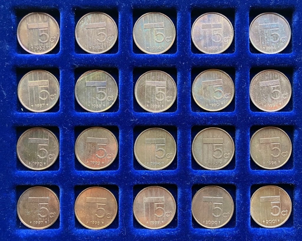 complete series Nederlandse munten (2), Postzegels en Munten, Ophalen, Koningin Beatrix, 2½ gulden, Setje