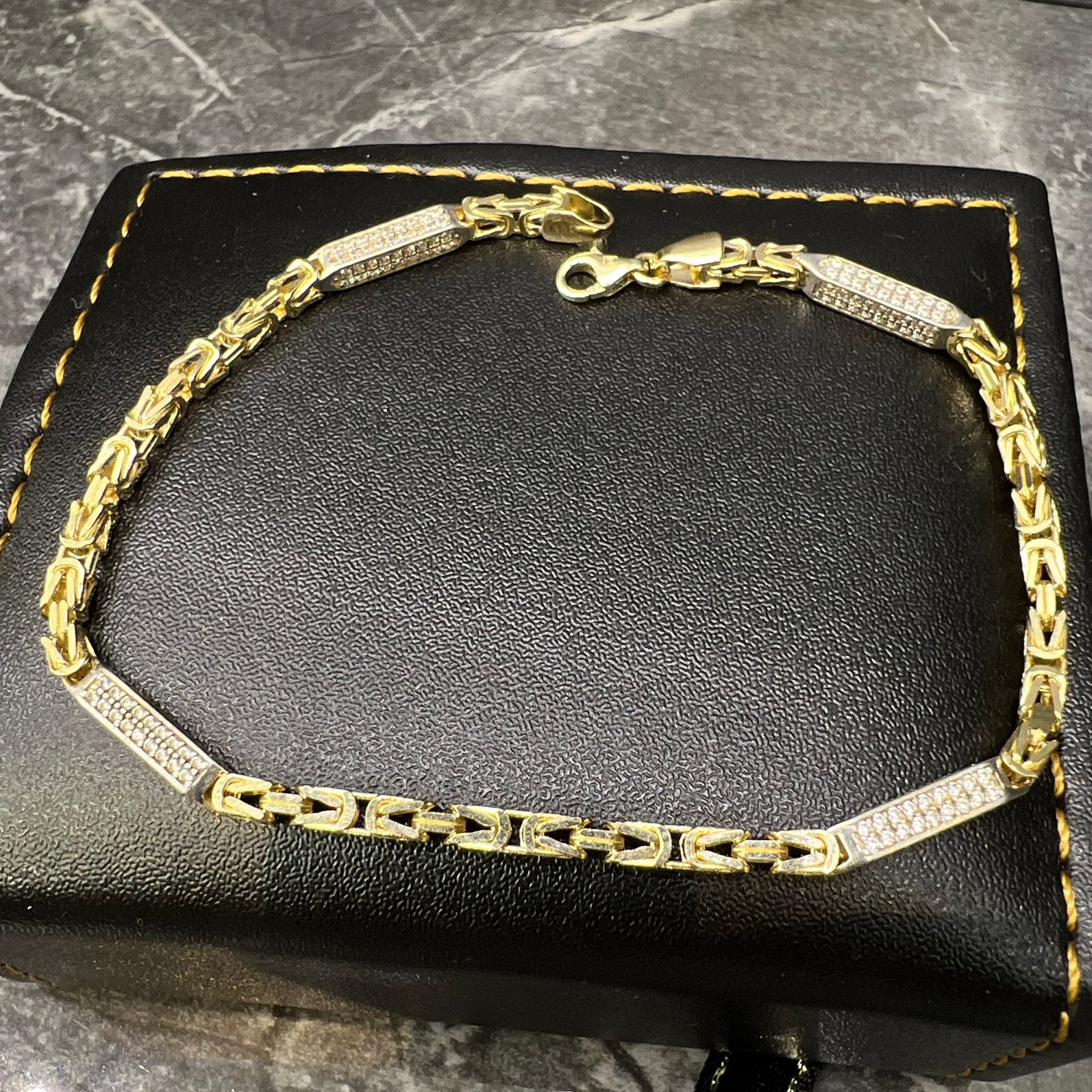 14k gouden armband koningsschakel nieuw, Ophalen of Verzenden, Nieuw, Goud
