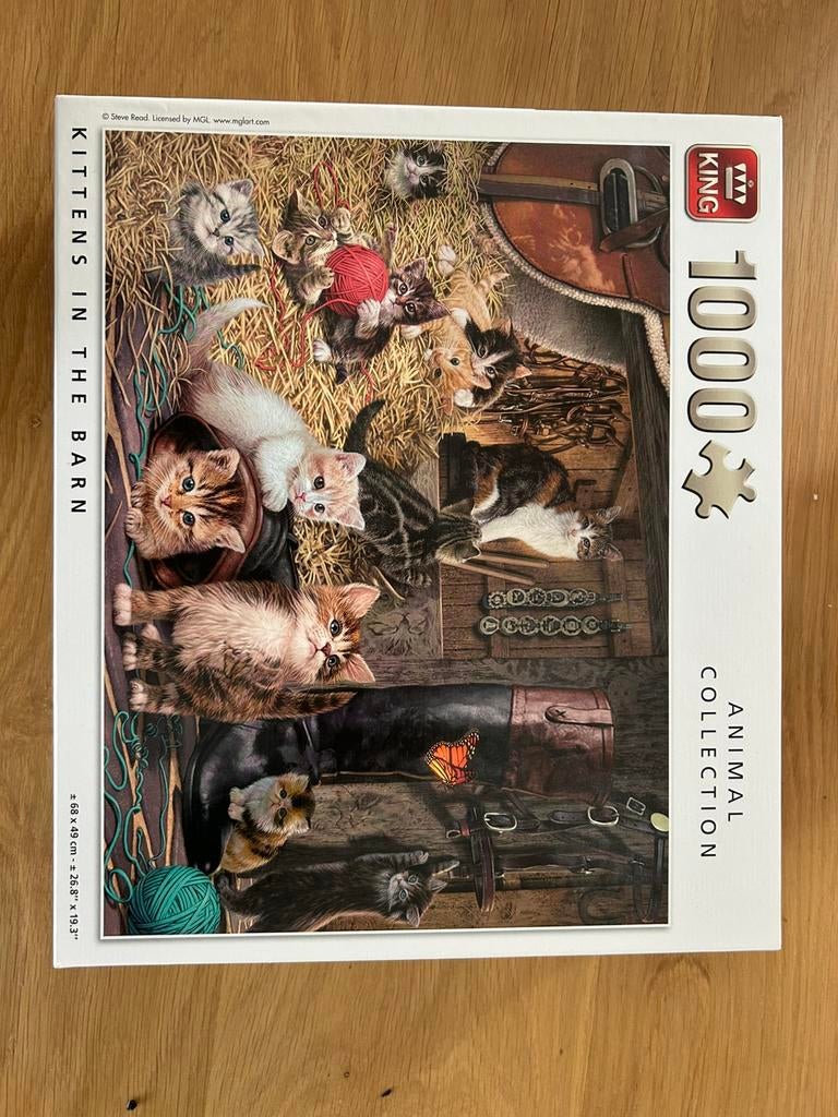 KING puzzel kittens, Ophalen of Verzenden, 500 t/m 1500 stukjes, Zo goed als nieuw