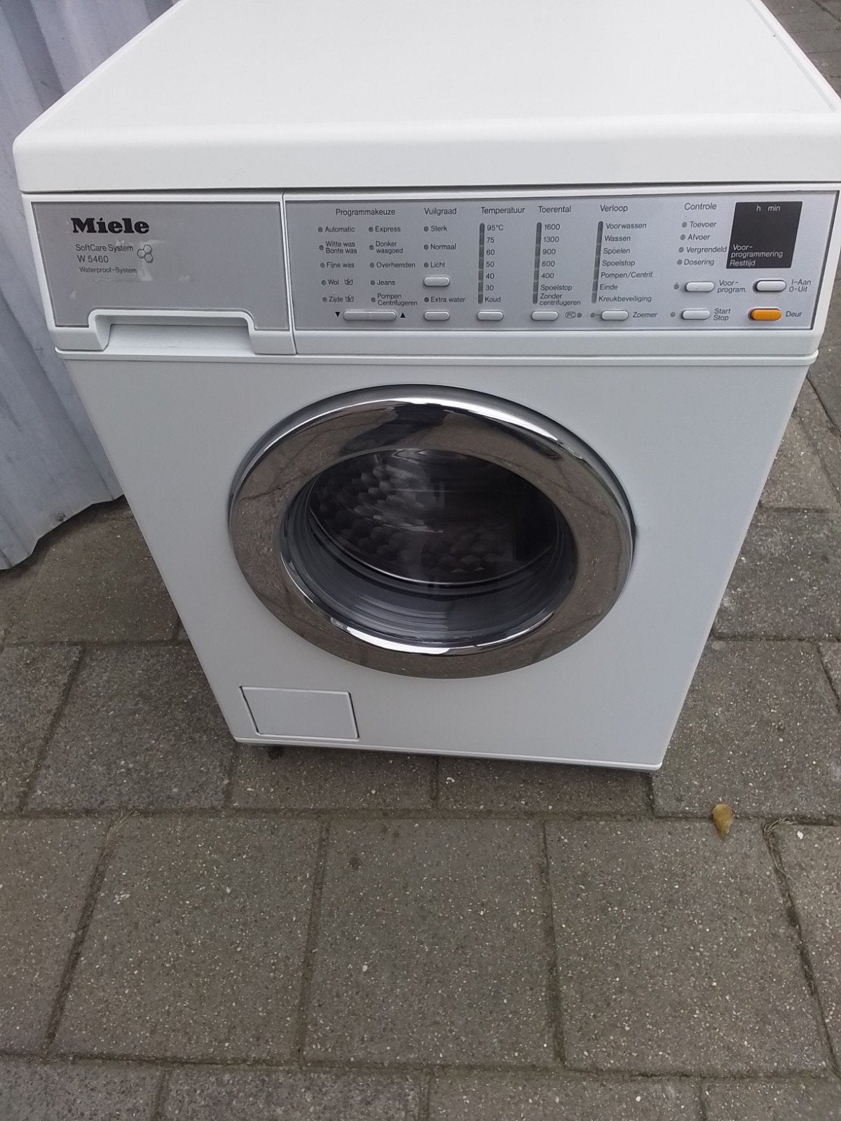 Miele wasmachine 1600 toeren, 6 tot 8 kg, Ophalen, 1200 tot 1600 toeren, 85 tot 90 cm