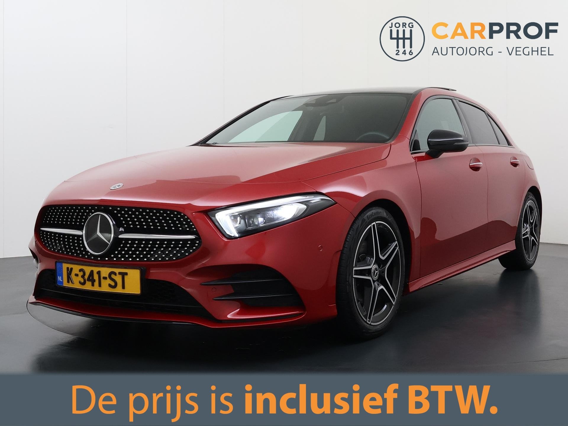 Mercedes-Benz A-klasse 180 Business Solution AMG Panoramadak, Auto's, 136 pk, Gebruikt, 4 cilinders, Leder en Stof