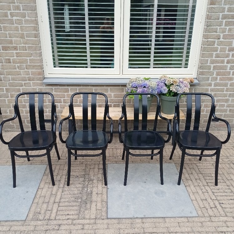 Vintage Lena Chairs by Erik Wörtz for Ikea, collector items, Huis en Inrichting, Ophalen, Gebruikt, Zwart, Vier