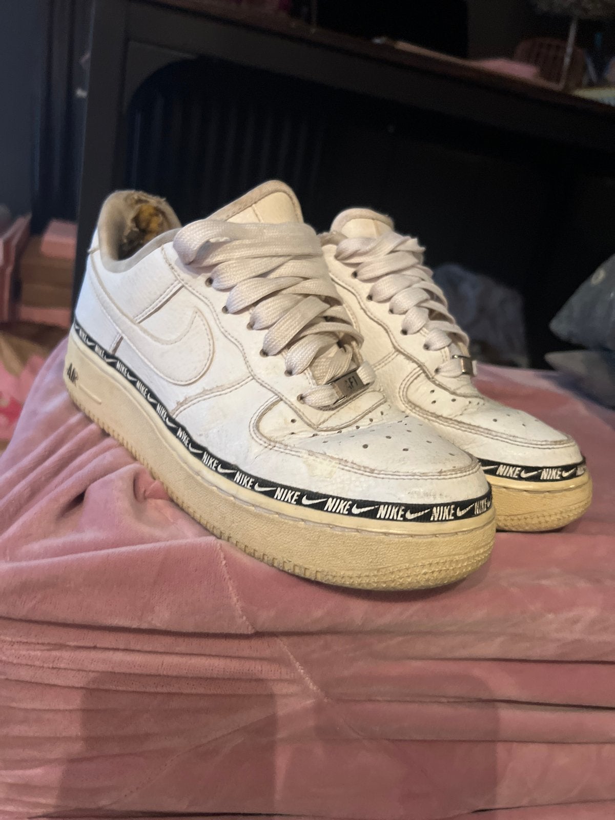 Nike Air Force 1 laag model wit - Maat 38,5, Ophalen of Verzenden, Gedragen, Wit, Sneakers of Gympen