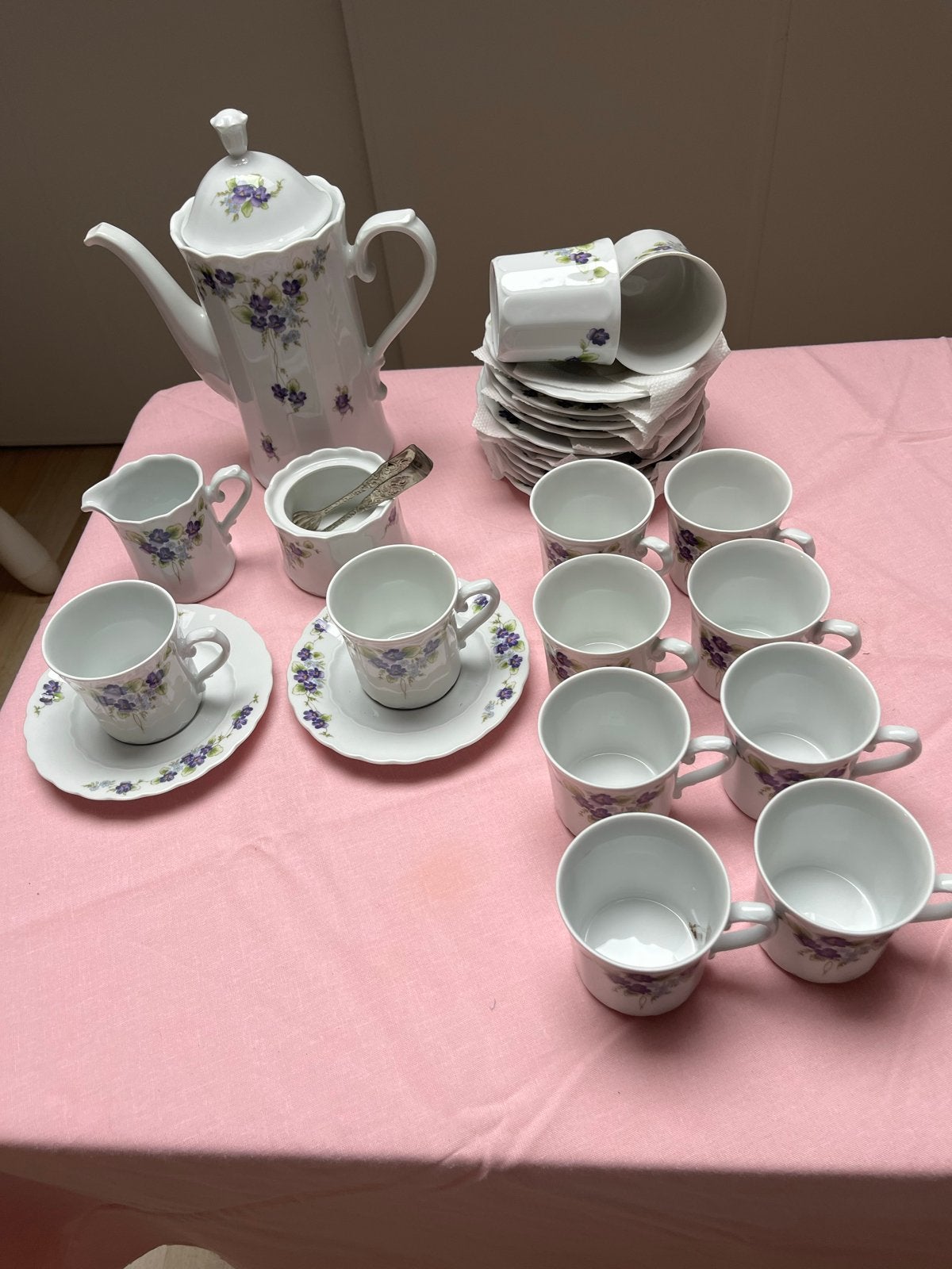14 delig Porseleinen Koffie-/Theeservies, Ophalen of Verzenden, Zo goed als nieuw, Overige stijlen, Porselein