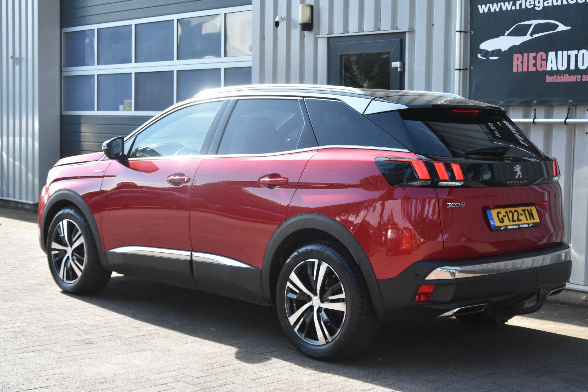 Peugeot 3008 1.6T GT Line Automaat 180 PK – 2019 | Trekhaa, Auto's, Gebruikt, Euro 6, 4 cilinders, 181 pk