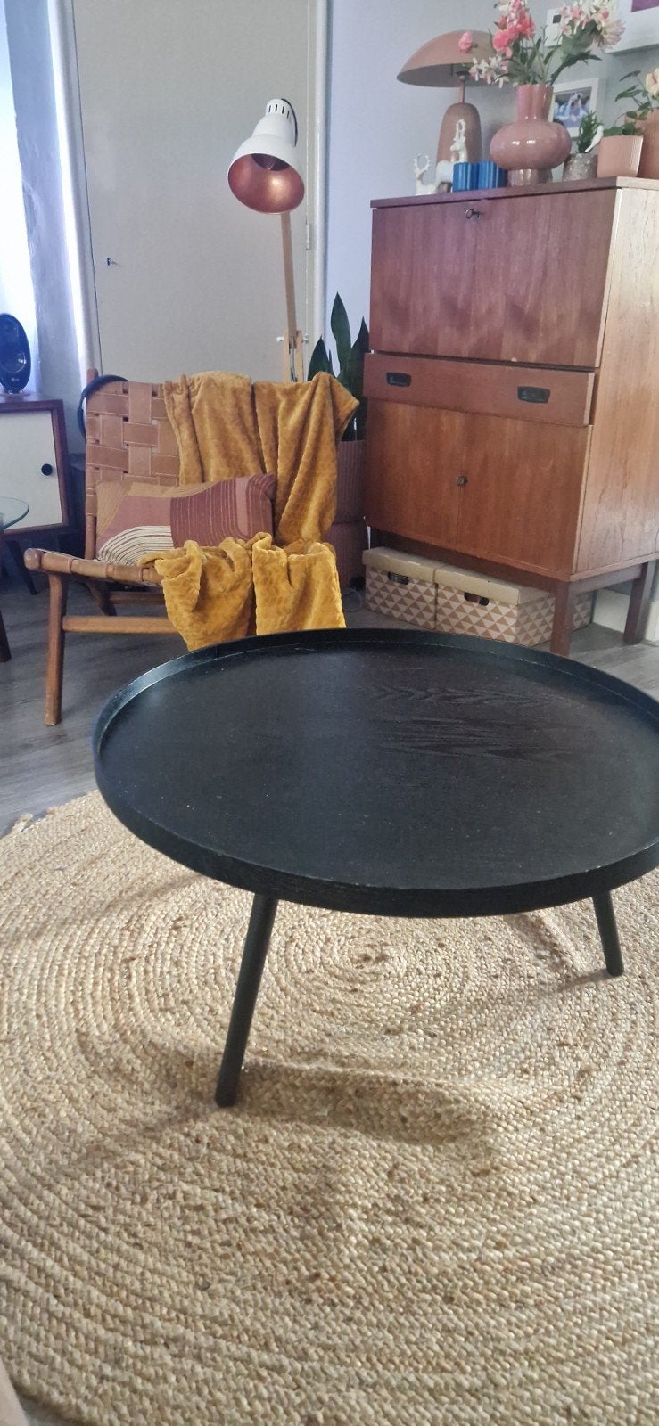 Woood mesa salontafel 79 cm doorsnede, Huis en Inrichting, Ophalen, 50 tot 100 cm, Rond, 50 tot 100 cm