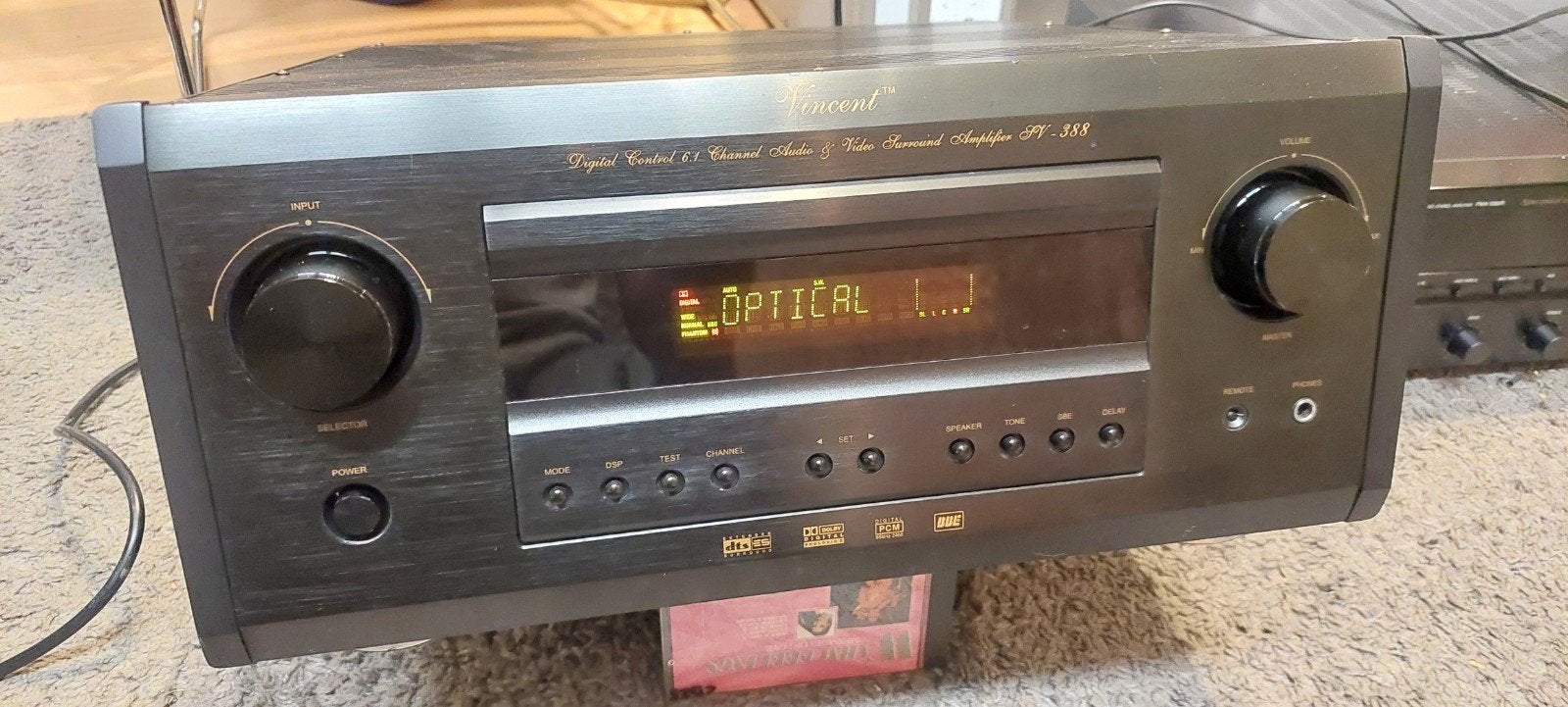 Vincent SV-388 AV Receiver met kleine gebruikerssporen, Gebruikt, 120 watt of meer, Ophalen, Overige merken