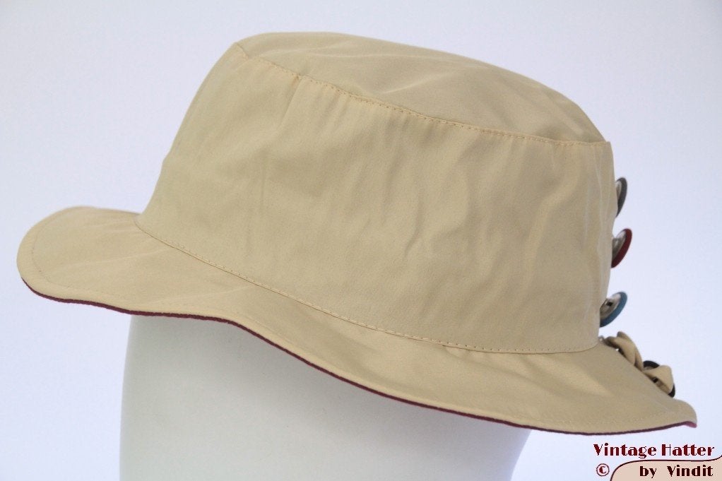 buckethat Dames regenhoed Hawkins beige 53-57 en 54-58 nieuw, Hoed, Hawkins, Nieuw, One size fits all