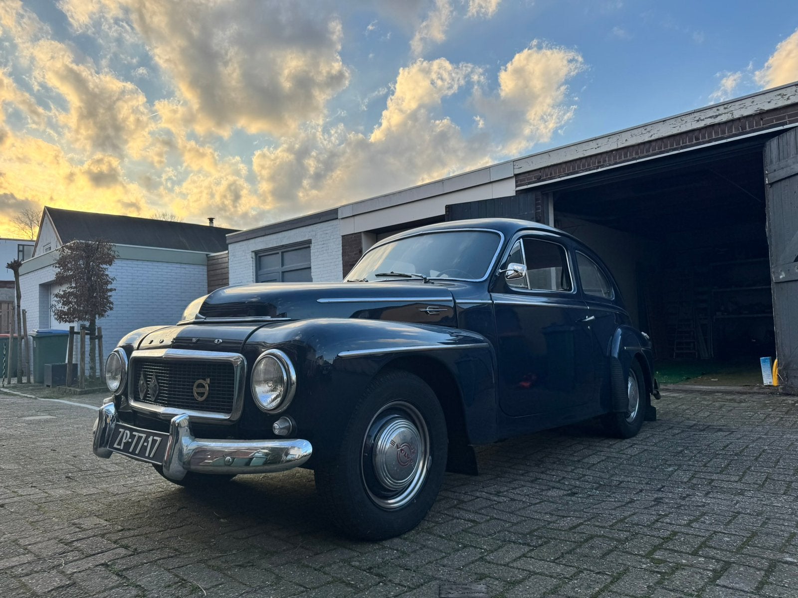 Volvo P544 1.6 1958 Blauw, Auto's, Volvo, Overige modellen, 4 cilinders, Blauw, Leder en Stof