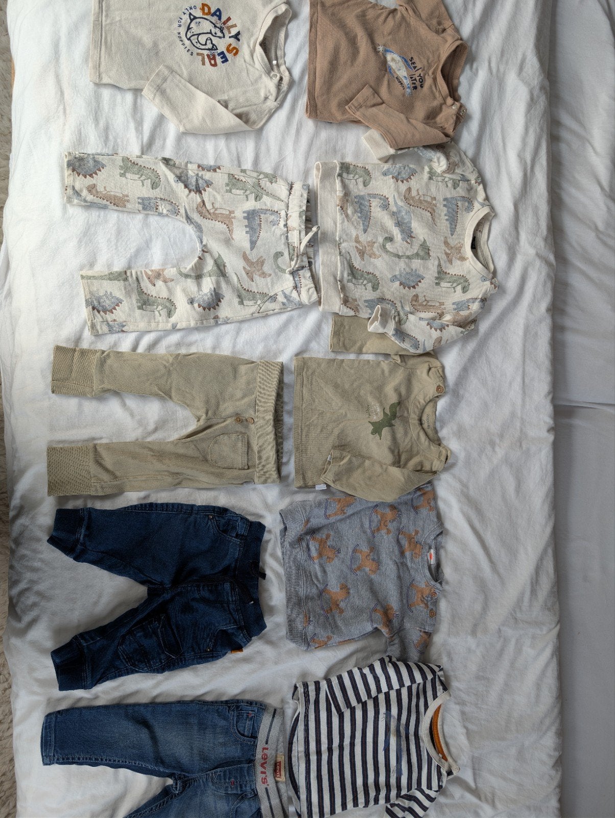 Kledingpakket maat 68 (Noppies, Levi's, Hema), Gebruikt, Ophalen of Verzenden, Setje, Noppies, Levi's, Hema