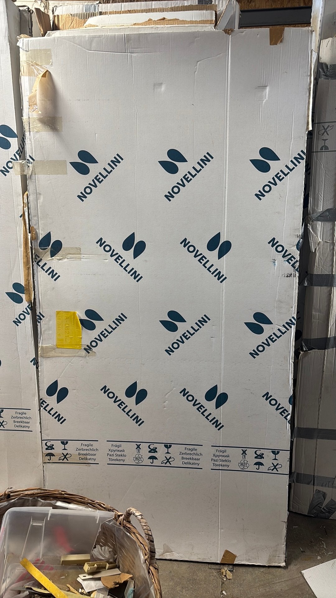 Novellini Lunes 2.0 model F vaste zijwand, Ophalen, Nieuw, Glas, Douche