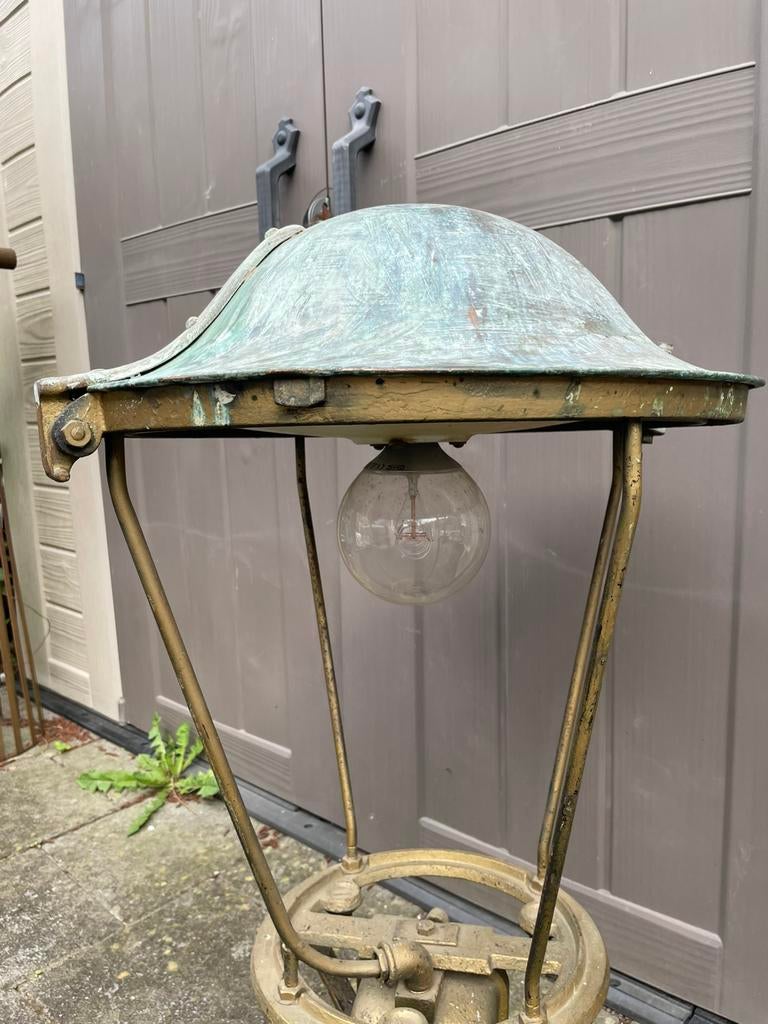 Antieke kap lantaarn / Buitenverlichting., Tuin en Terras, Ophalen, Staande lamp, X, 50 tot 250 watt