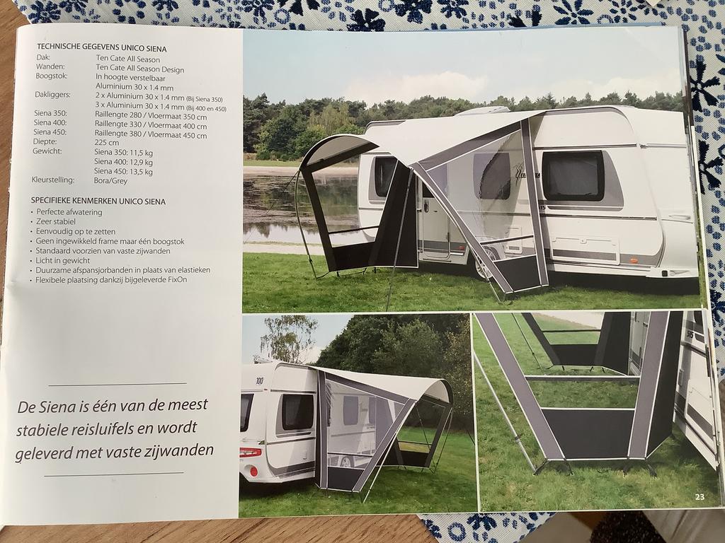 Unico voortent type Siena 400, Caravans en Kamperen, Ophalen, Zo goed als nieuw