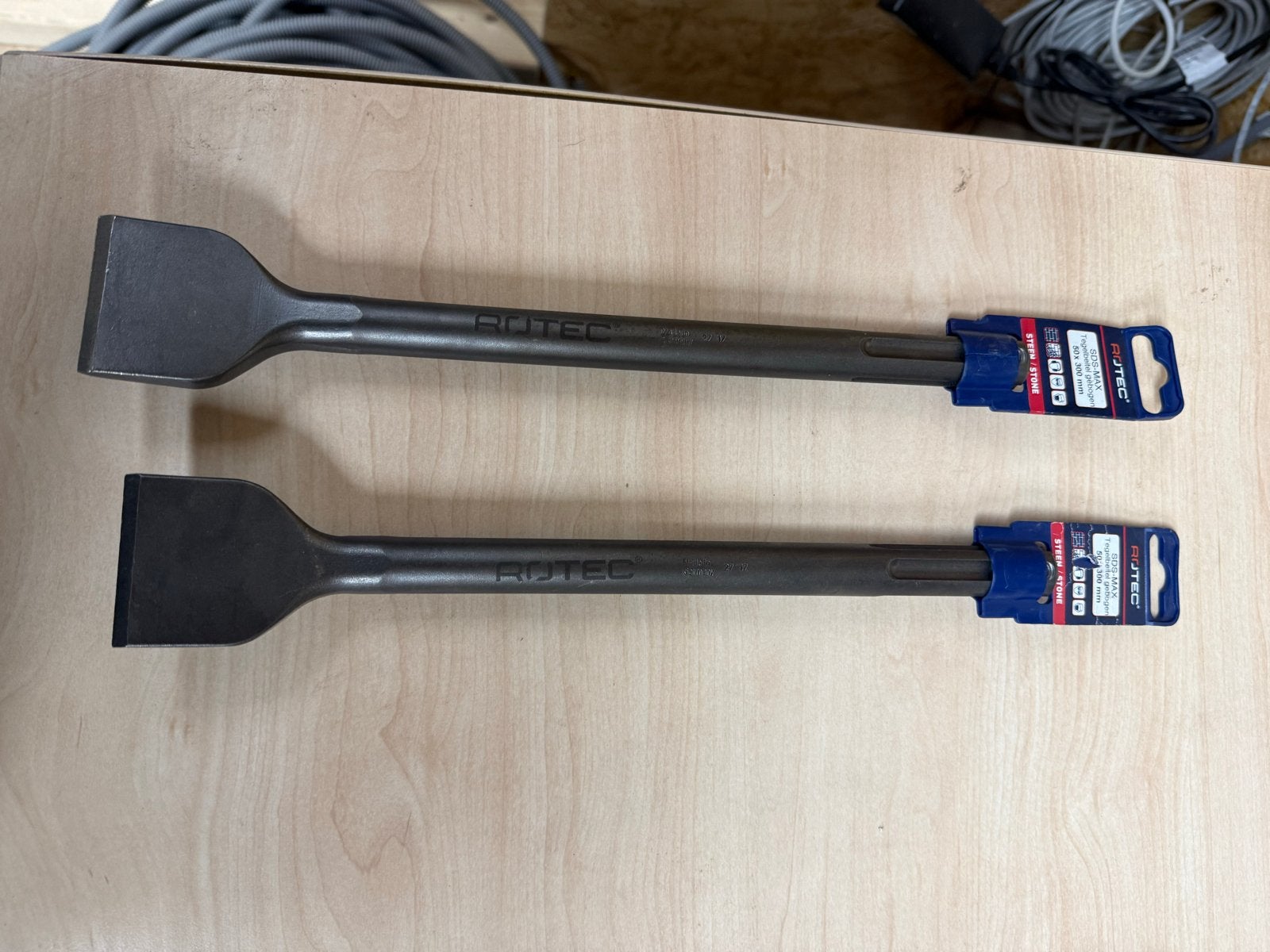 2x RUTEC SDS-Max platte beitel 50x300mm, Ophalen of Verzenden, Nieuw, Overige typen