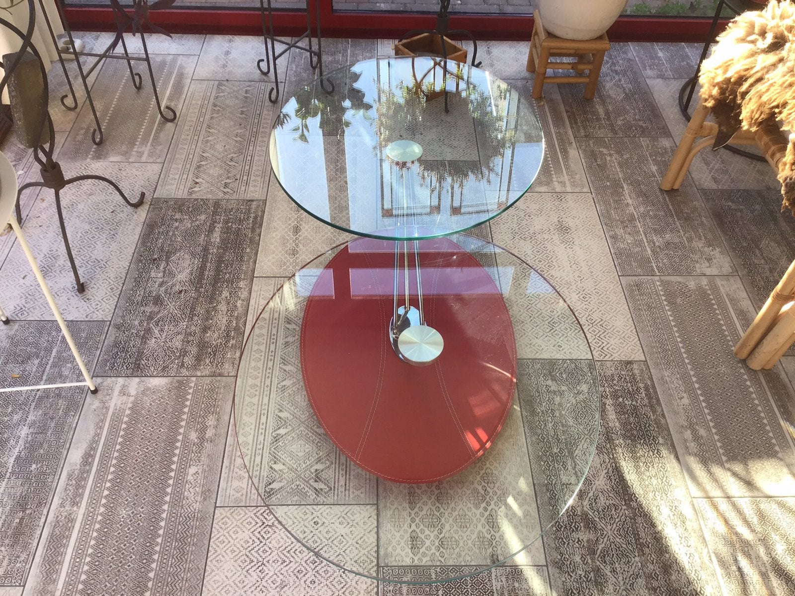 Salontafel glas van Compar Design Tables, Ophalen, 100 tot 150 cm, Rond, 50 tot 100 cm