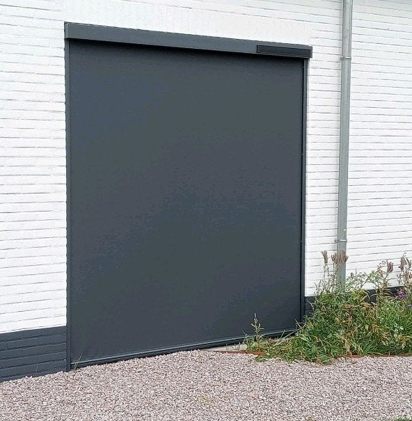 Antraciet screen voor buiten.zie foto, Tuin en Terras, Zonneschermen, Ophalen, 250 cm tot 450 cm, 300 cm of meer, Screen