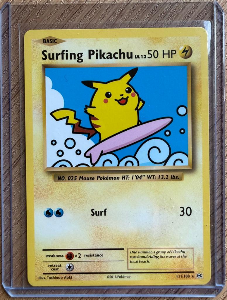 Surfing Pikachu Evolutions 111/108, Ophalen of Verzenden, Zo goed als nieuw