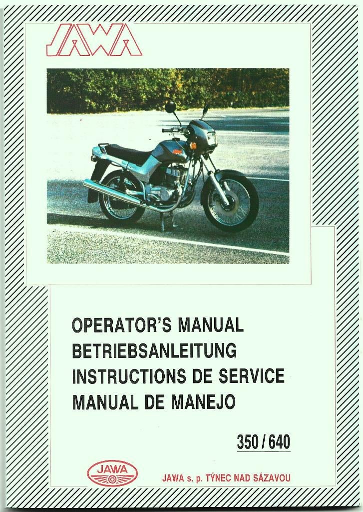 Jawa 350 /640 manual handleiding (1658z), Ophalen of Verzenden, Overige merken