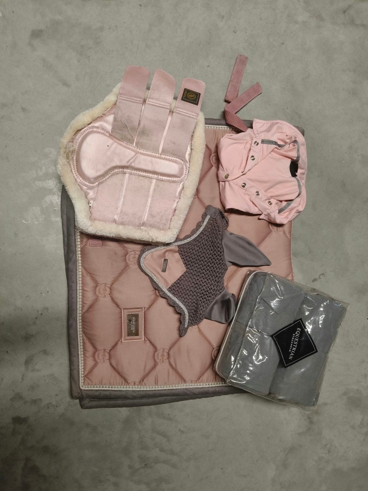 dressuur setje oud roze equestrian stockholm, Dieren en Toebehoren, Full (L), Gebruikt, Dressuurdekje, Equestrian Stockholm