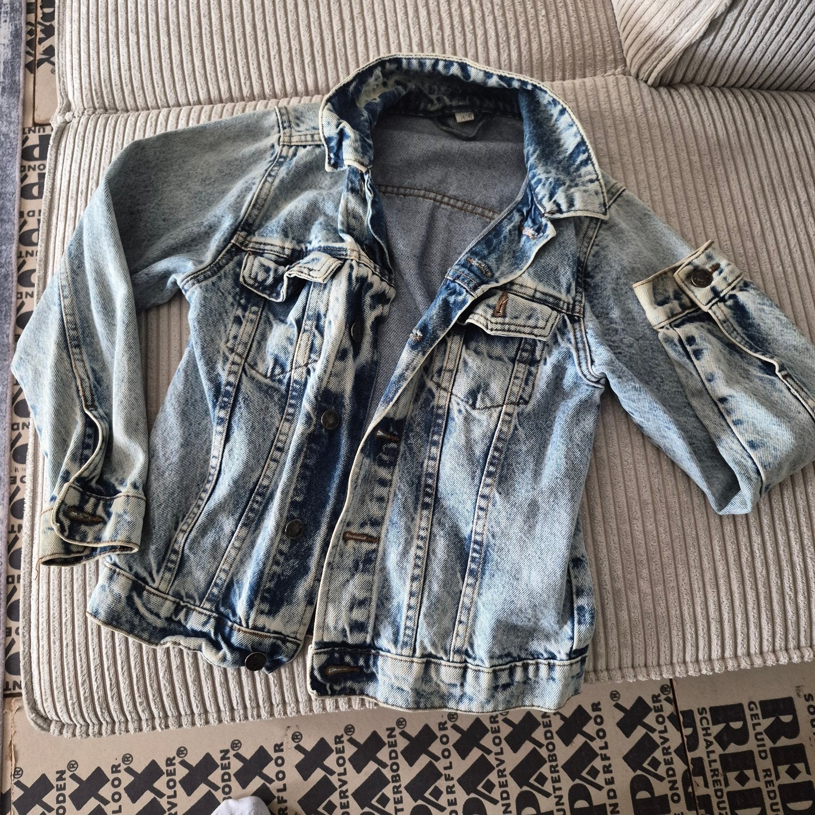 Stoere meisjes spijkerjas maat 134/140 ZGAN, Kinderen en Baby's, Kinderkleding | Maat 134, Ophalen of Verzenden, Zo goed als nieuw
