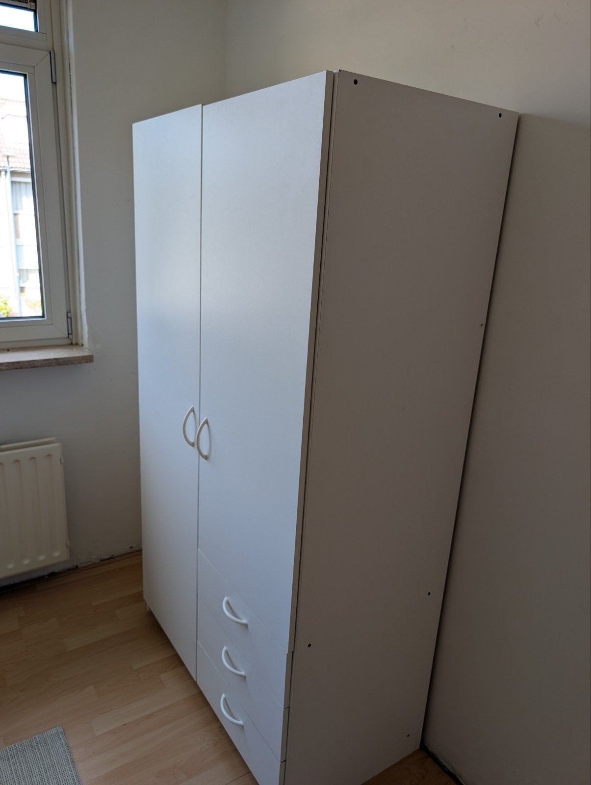Witte kledingkast met lades en deuren, 50 tot 100 cm, Zo goed als nieuw, Modern, 150 tot 200 cm